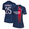 Maglia ufficiale Paris Saint Germain 2023-24 N.Mendes 25 Casa per Donna